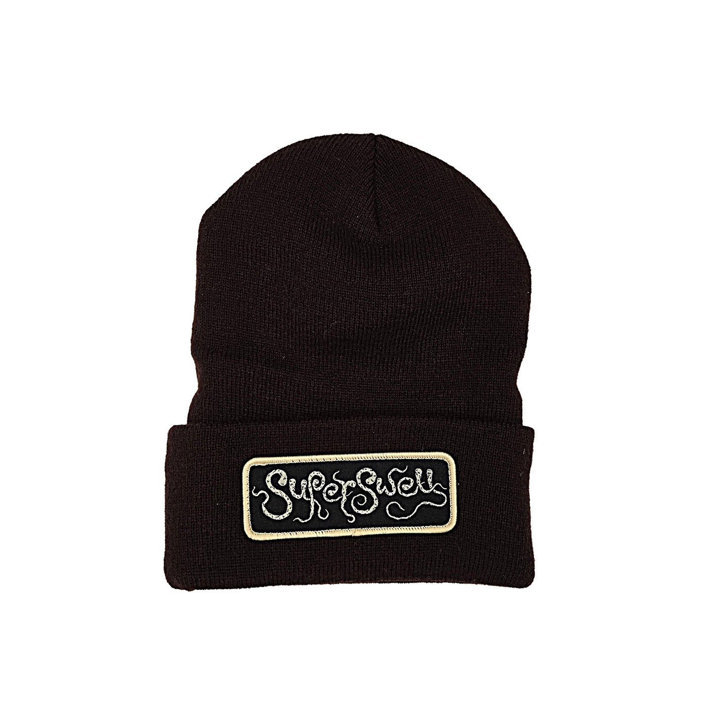 Brown Superswell Beanie (BLK/OFF-WHITE Patch)
