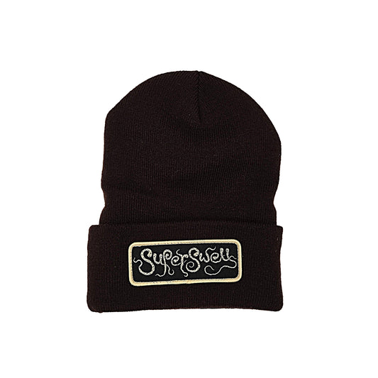 Brown Superswell Beanie (BLK/OFF-WHITE Patch)